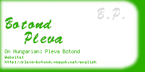 botond pleva business card